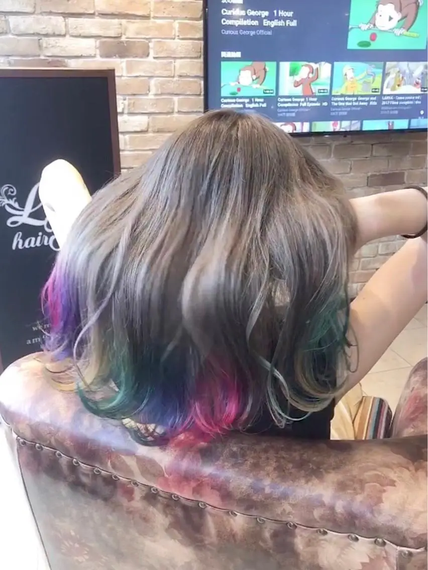 【かわいい色足しちゃう💋？】🌈❤️インナーor裾カラーコースの写真