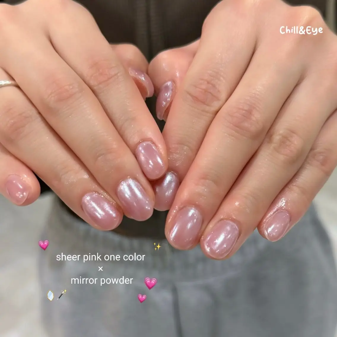 ネイル 韓国ネイル マグネットネイル ワンカラーネイル シンプルネイル ワンホンネイル Chill＆Eye 千葉駅前店のマツエク・マツパデザイン