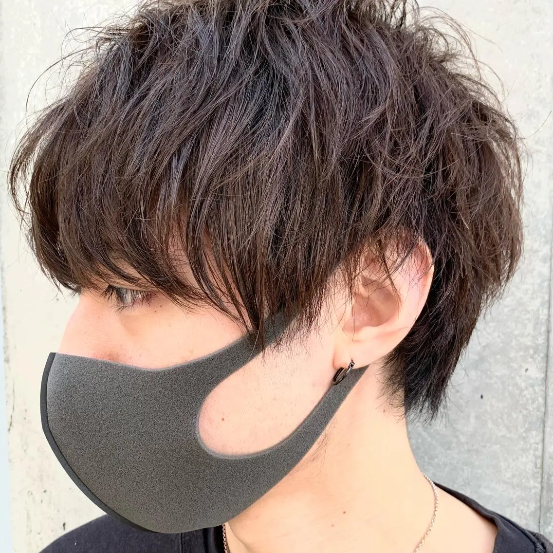 ショート パーマ メンズ メンズパーマ スパイラルパーマ 王子田 隼のヘアスタイル