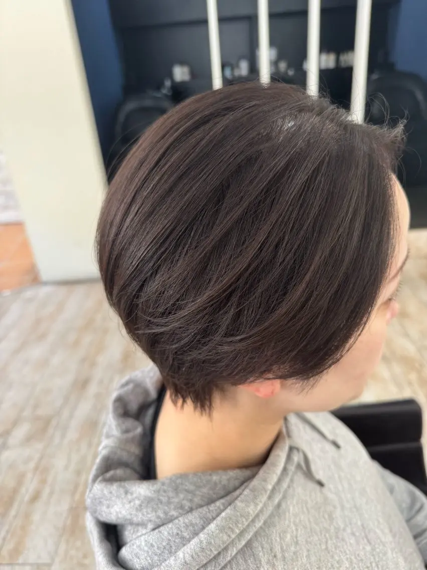 ショート ハンサムショート ショートヘア カット ヘアカラー トリートメント Agu  hair 清尾　浩昭のヘアスタイル