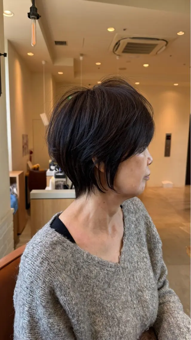 ショート カラー 似合わせカット ショートヘア カット ヘアカラー お悩み解決ショート/ 似合わせカット/といのヘアスタイル