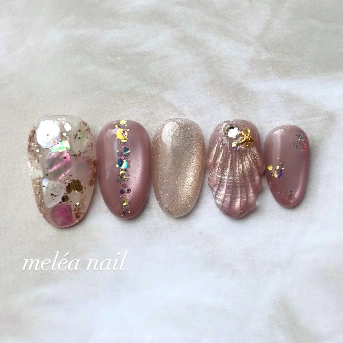 ネイル フラッシュネイル マグネットネイル 夏ネイル miho meléanailのネイルデザイン