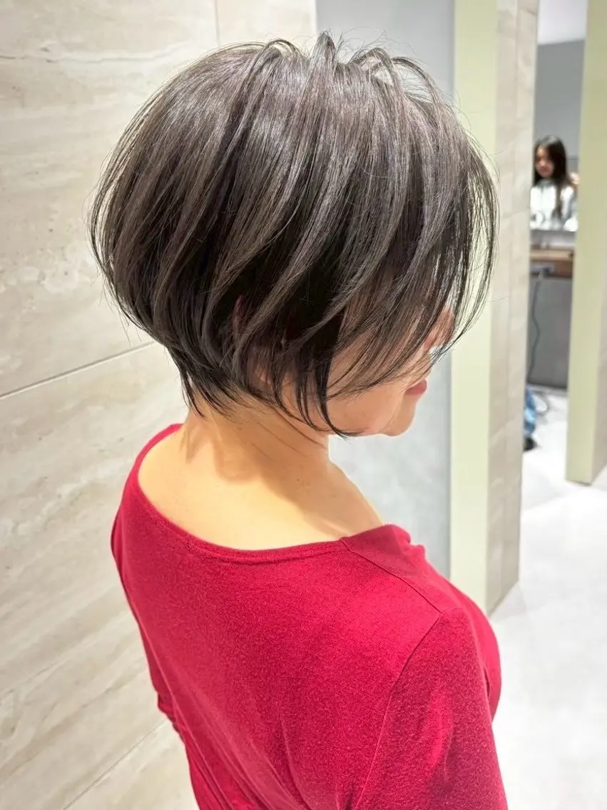 ショート ショートボブ ボブ くびれヘア レイヤーカット ショートヘア カット トリートメント 天神/ショート特化/ ✄taiga✄のヘアスタイル