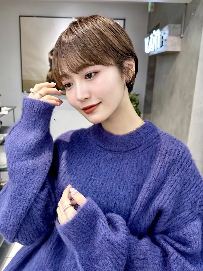 ショート カット 骨格診断で絶対可愛い ✨丸みショート✨凌弥のヘアスタイル