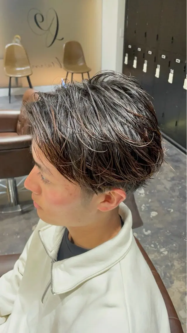 パーマ メンズ カット パーマ 💈メンズ職人 ルキト💈のヘアスタイル