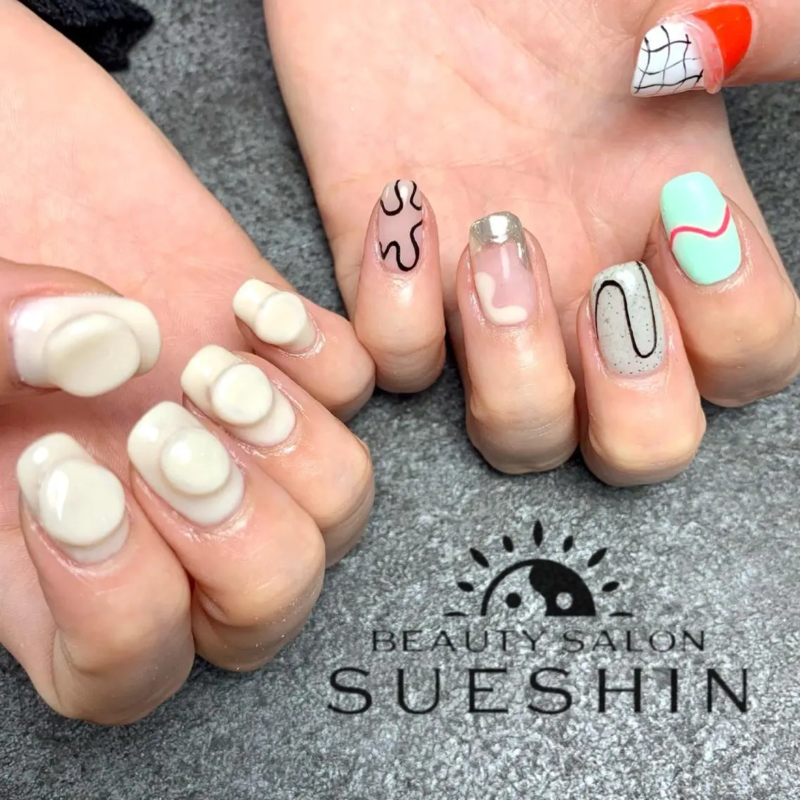 ミディアム ネイル S ueshinのネイルデザイン