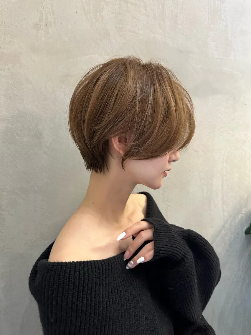 ショート ショートヘア 縮毛矯正/レイヤー taiga🐯のヘアスタイル