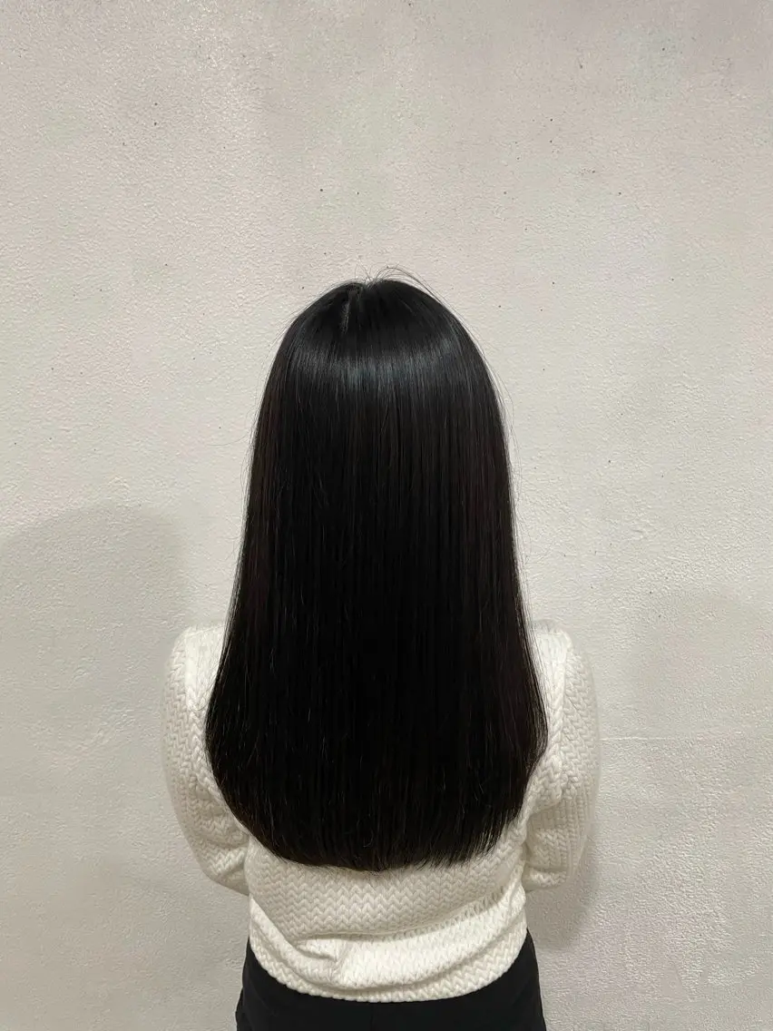 ロング パーマ 髪質改善 縮毛矯正 ストレートパーマ 縮毛矯正 【お洒落パーマ】 Elme　肥塚康汰郎のヘアスタイル