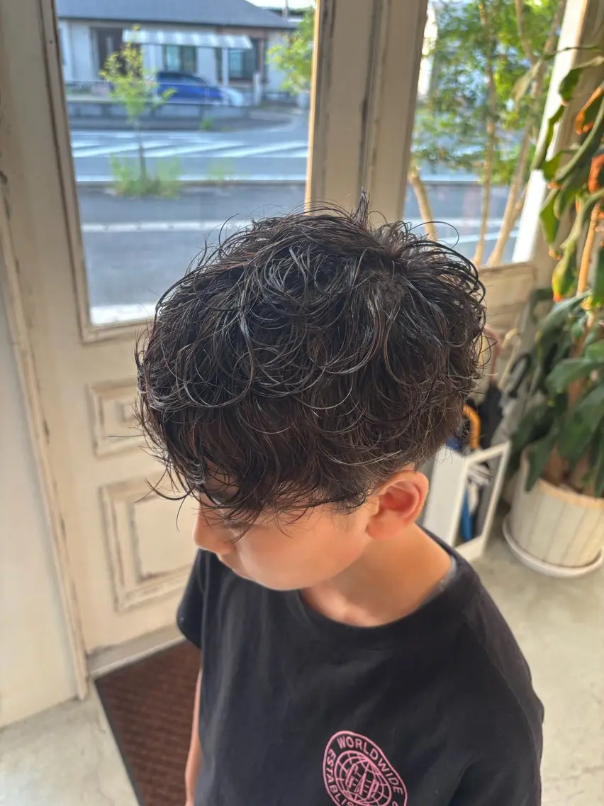 ショート パーマ カット パーマ メンズカット＆パーマ 髪質改善/岩元のヘアスタイル