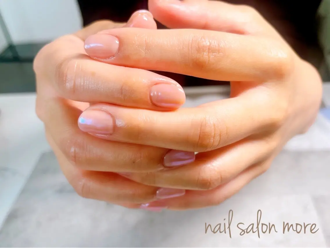ネイル オーロラネイル ワンカラーネイル nail salon moreのネイルデザイン