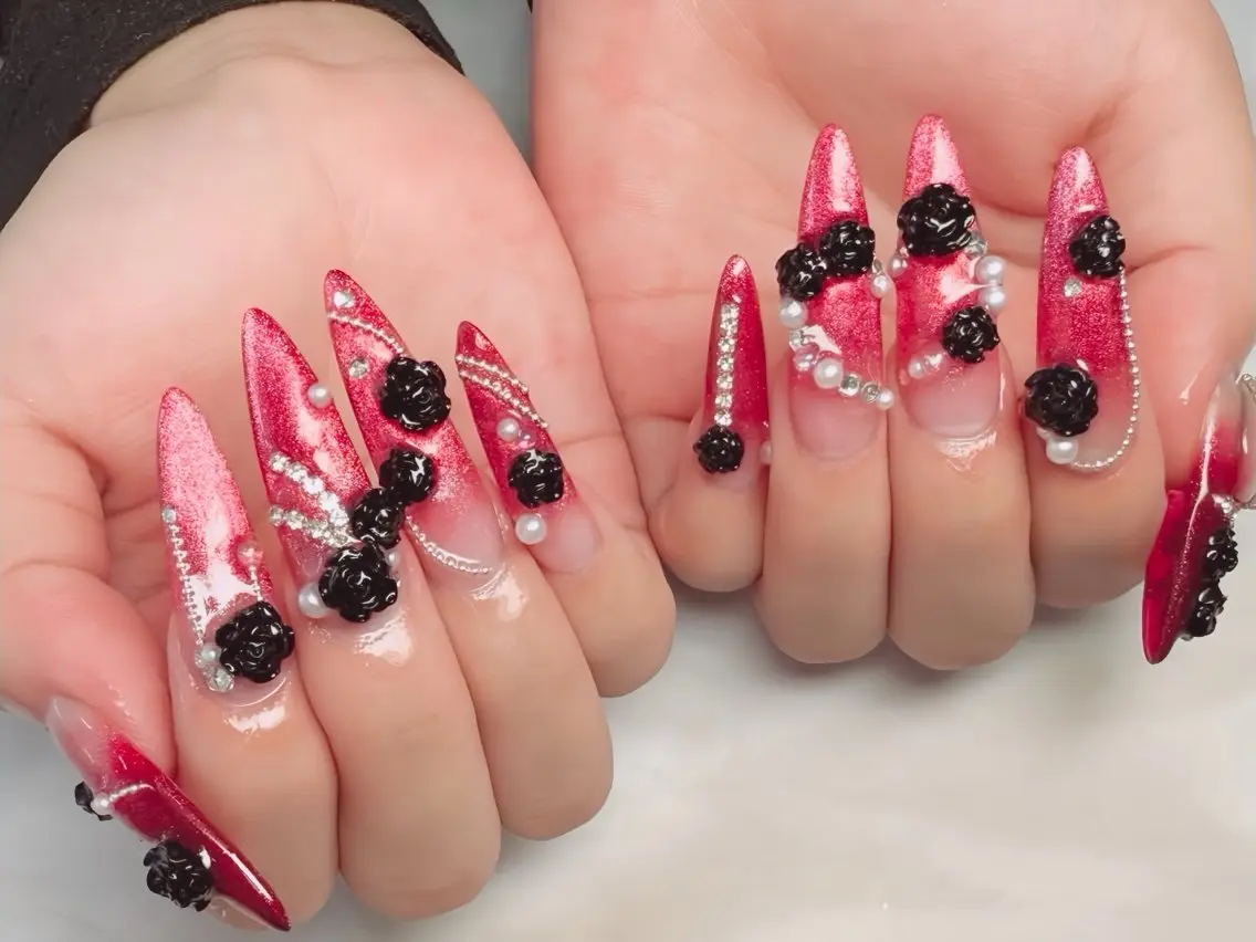 ネイル アートネイル フレンチネイル ジェルネイル 韓国ネイル マグネットネイル ハンドネイル Rin Nail 新大久保店のネイルデザイン