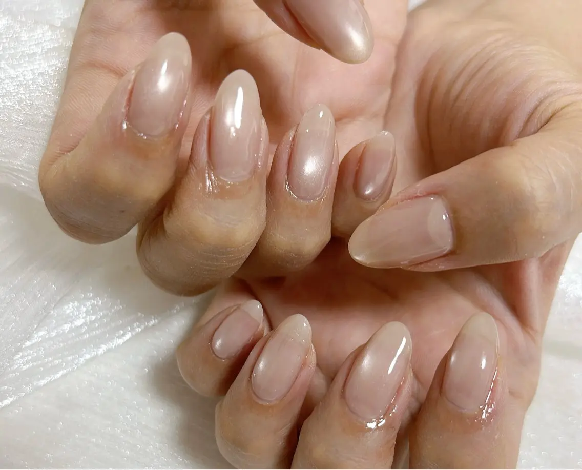 ネイル オーロラネイル フットネイル フレンチネイル ジェルネイル 韓国ネイル ハンドネイル mogunail &blowのネイルデザイン