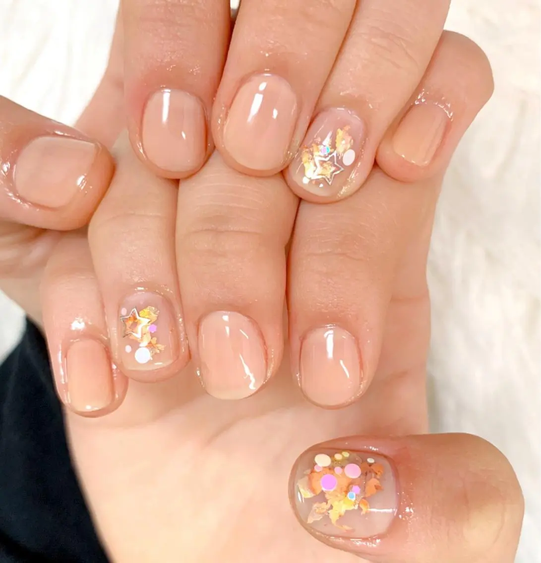 ショート カラー キッズ ネイル ハンドケア honey meeのネイルデザイン