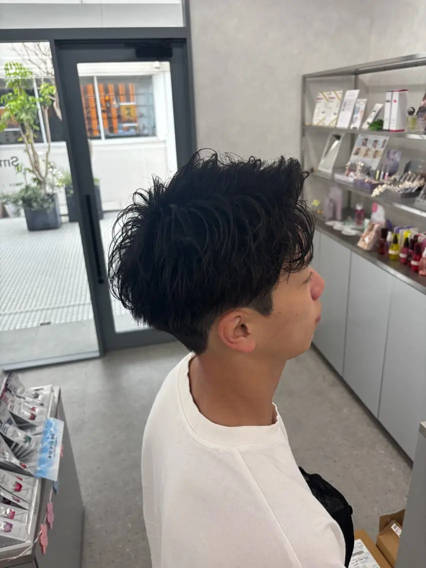 メンズ カット パーマ 藤野 慶太のヘアスタイル