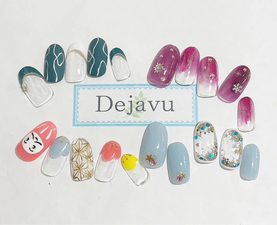ネイル アートネイル シンプルネイル 冬ネイル Nail salon Dejavu 🌿のネイルデザイン