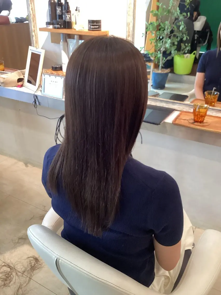 セミロング カット 縮毛矯正 トリートメント hair bonitaのヘアスタイル