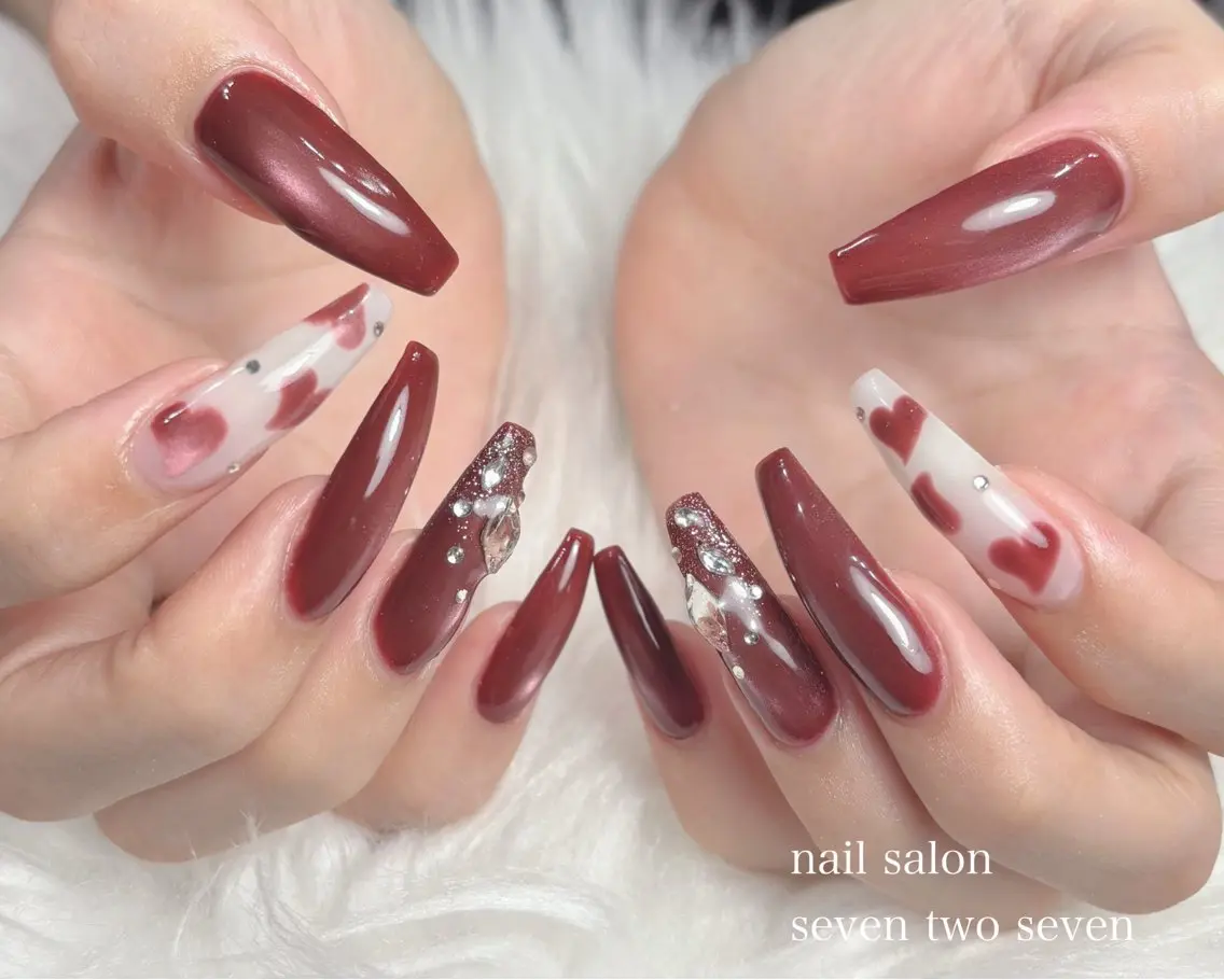 ネイル マグネットネイル ハンドネイル 727 nailのネイルデザイン