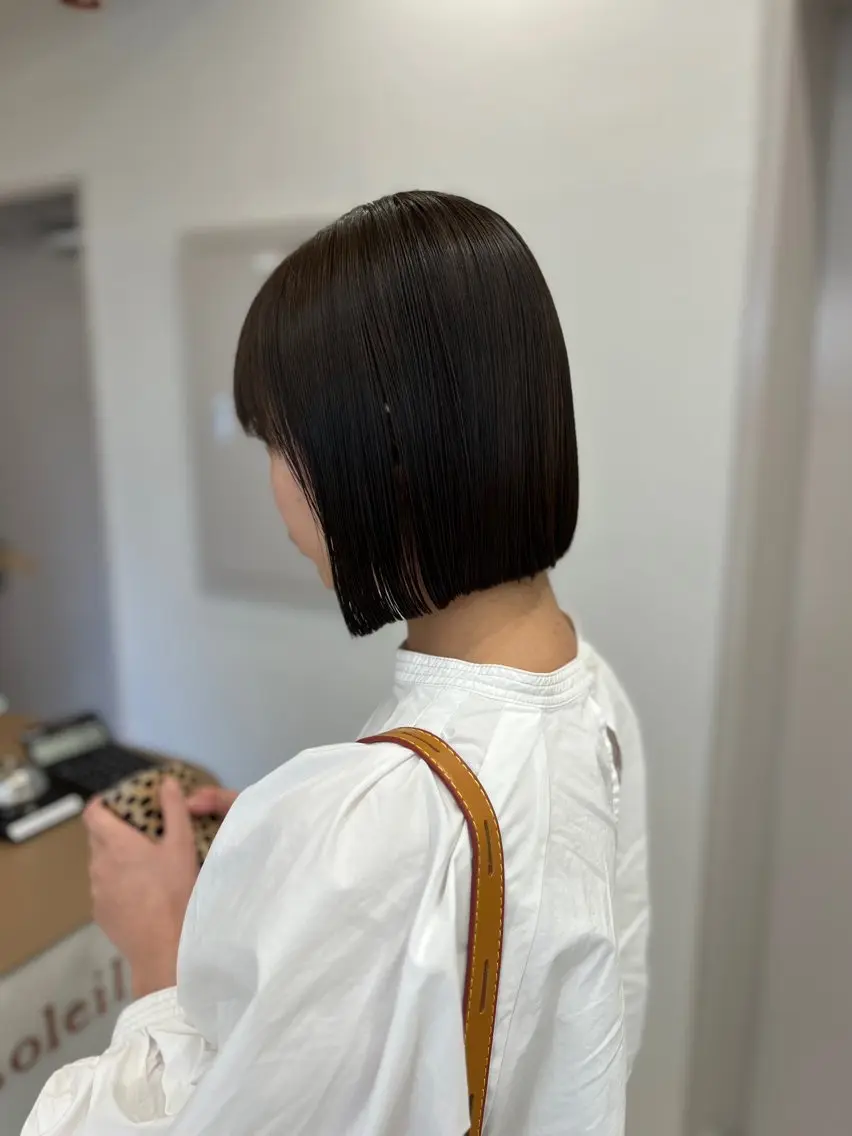 【ボブ限定🌈】カット🌿＋髪質改善トリートメント✨（口コミ→超音波アイロン、ナノスチーム付き‼️）の写真