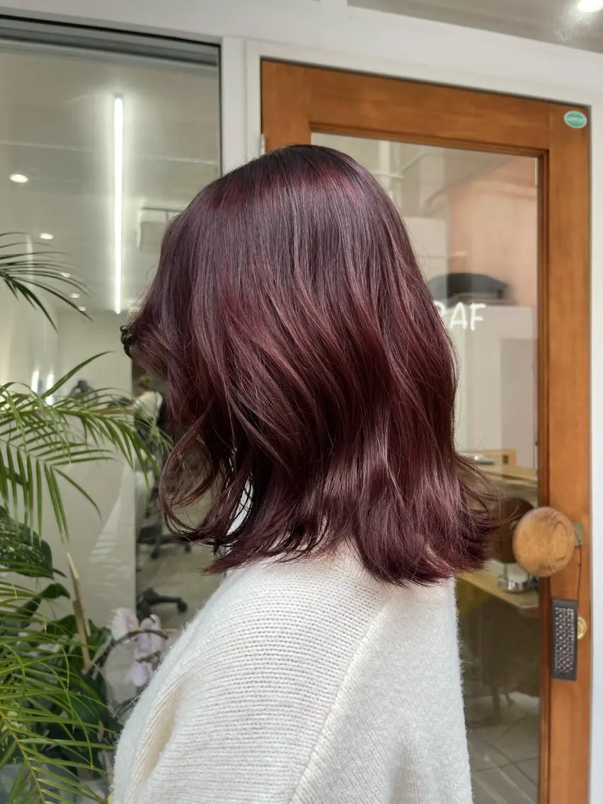 セミロング カラー ヘアカラー トリートメント ベージュ⟡˖レイヤー ˖ ࣪⊹あずきのヘアスタイル