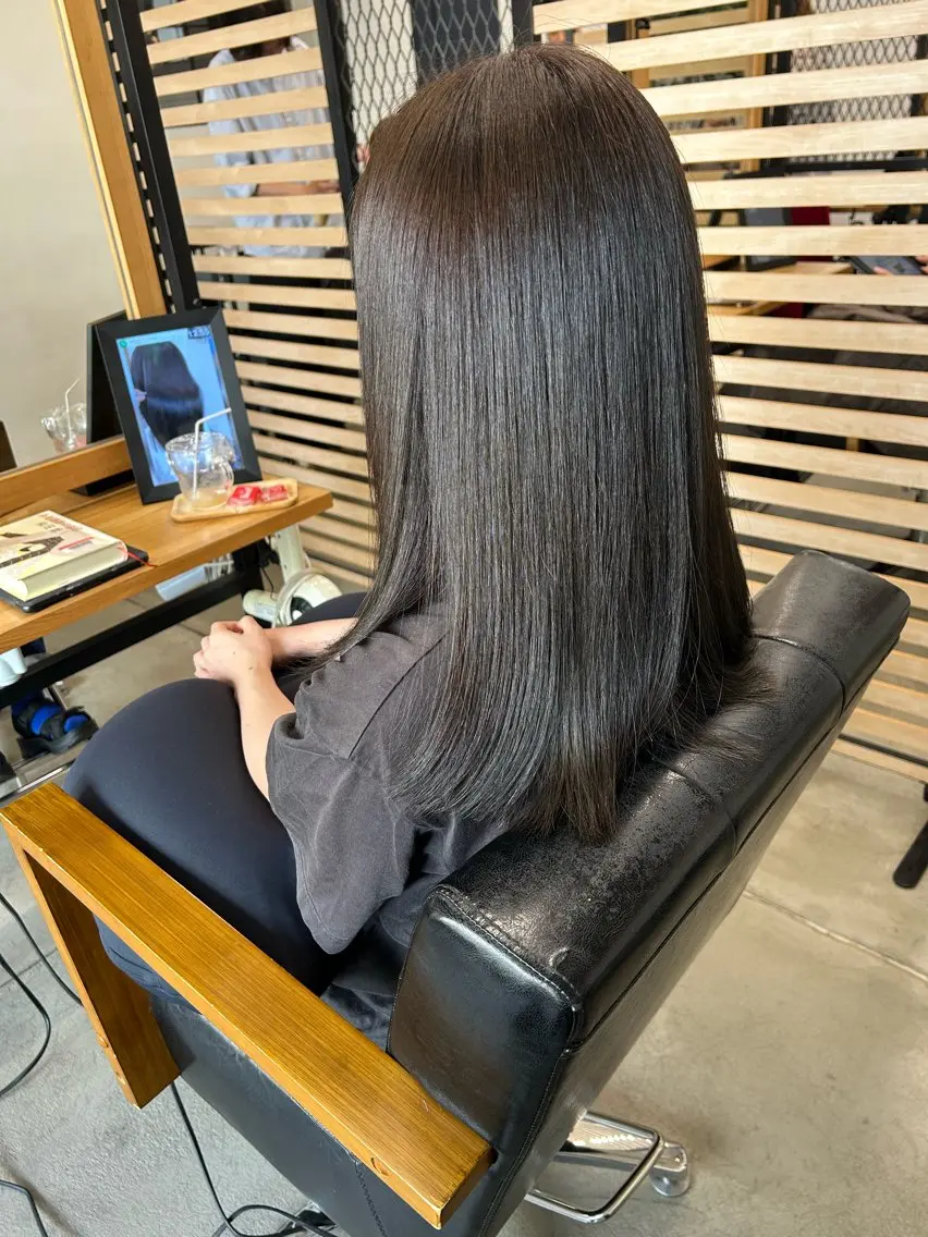 セミロング 髪質改善 鹿子島 昇彦のヘアスタイル