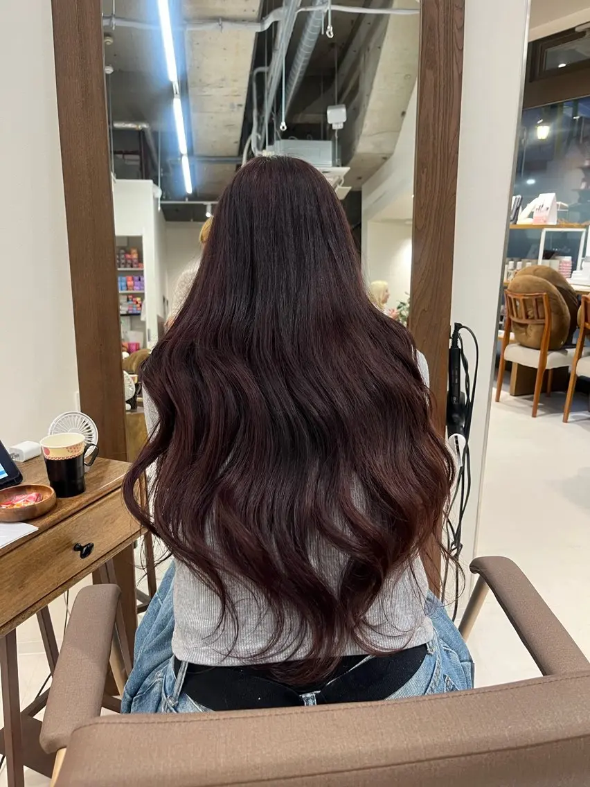 ロング ヘアカラー トリートメント ボブパーマ／アレンジ Onのヘアスタイル