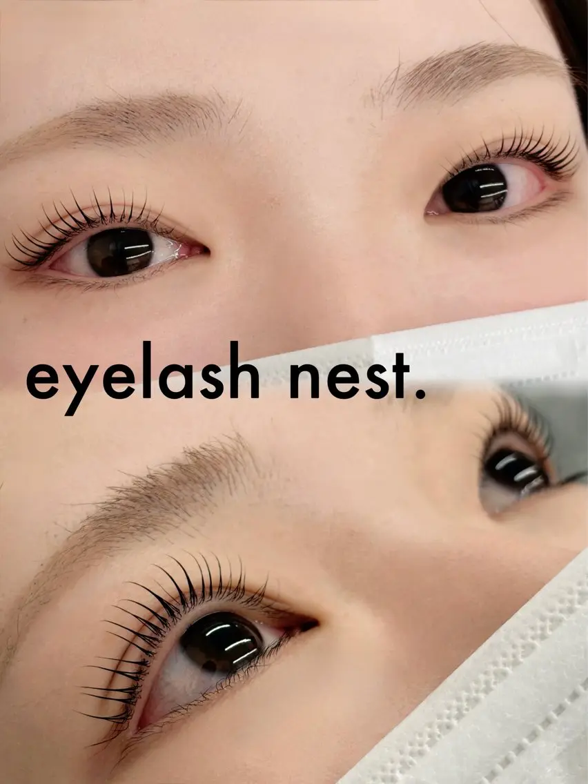 マツエク・マツパ 一重×まつ毛パーマ 🤍nest. エリ🤍のマツエク・マツパデザイン