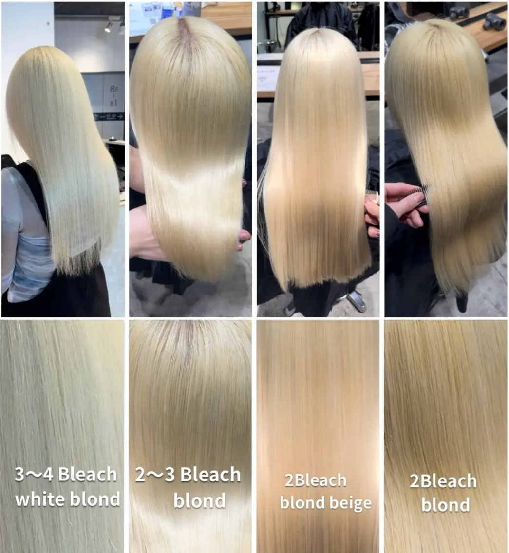 カラー ヘアカラー 黒染め落とし ムラ修正　ハイトーンのヘアスタイル