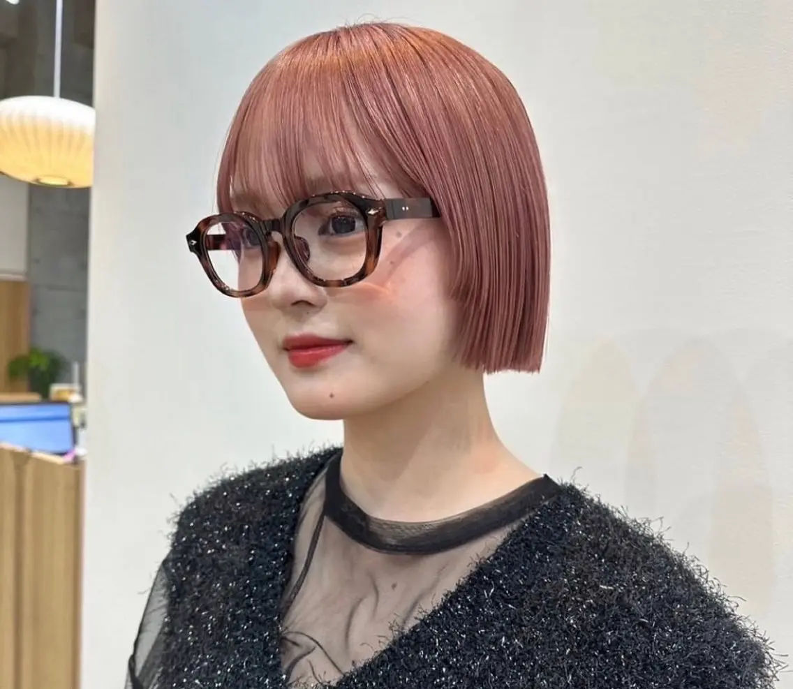 ショート 似合わせカット カット ヘアカラー 韓国風レイヤーカラー ライムのヘアスタイル