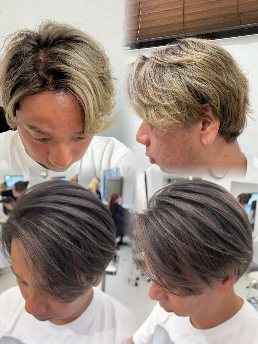 ショート カラー メンズ メンズ特化美容師 カラー専門ぺーターのヘアスタイル