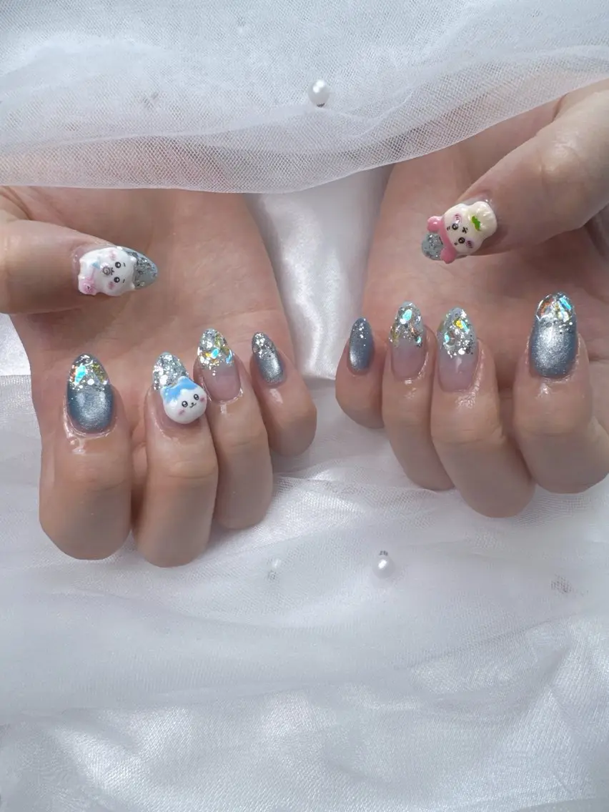 ネイル アートネイル チークネイル ドット フットネイル フレンチネイル ハンドネイル Queeens nailのネイルデザイン