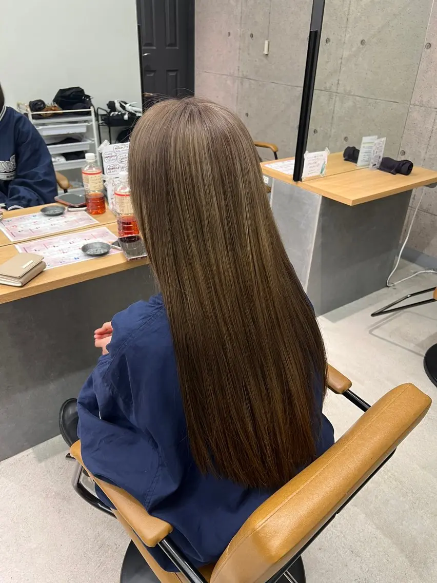 ロング カット ⚡️メンズ高支持⚡️ 知念夢華のヘアスタイル