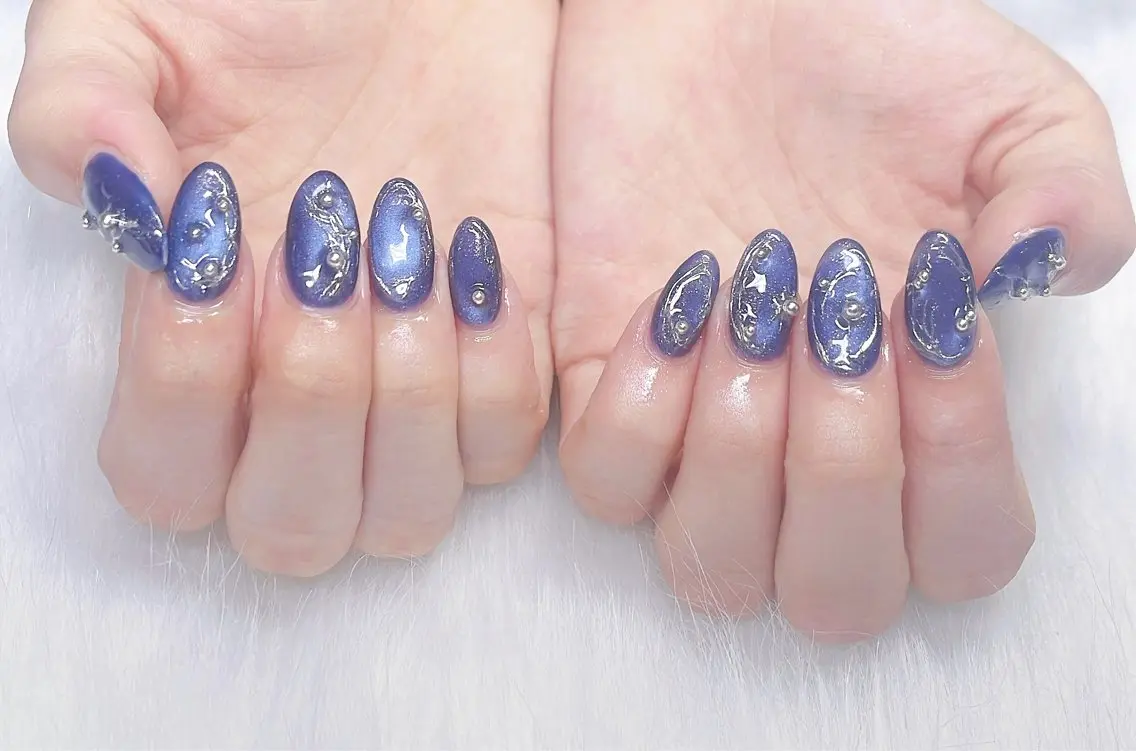 ネイル マグネットネイル ミラーネイル Yumi nailのネイルデザイン