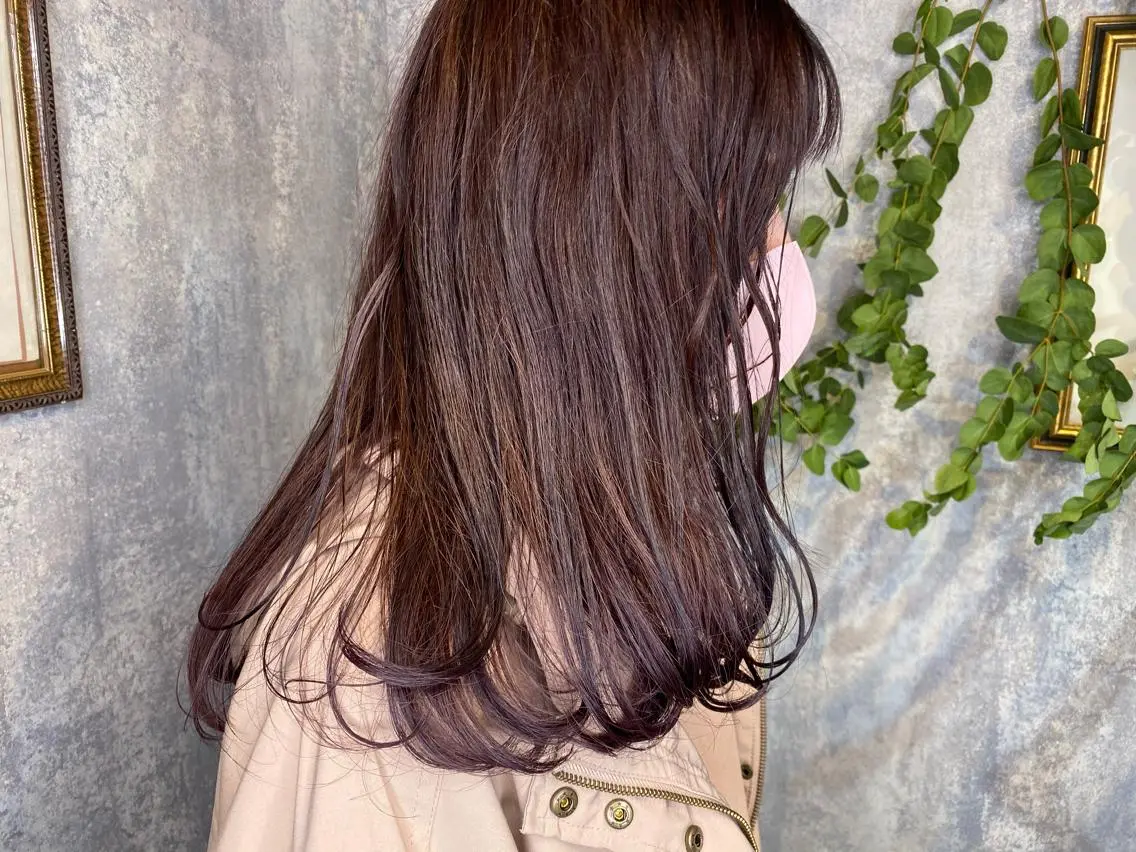 ロング カット ヘアカラー トリートメント vato バトのヘアスタイル
