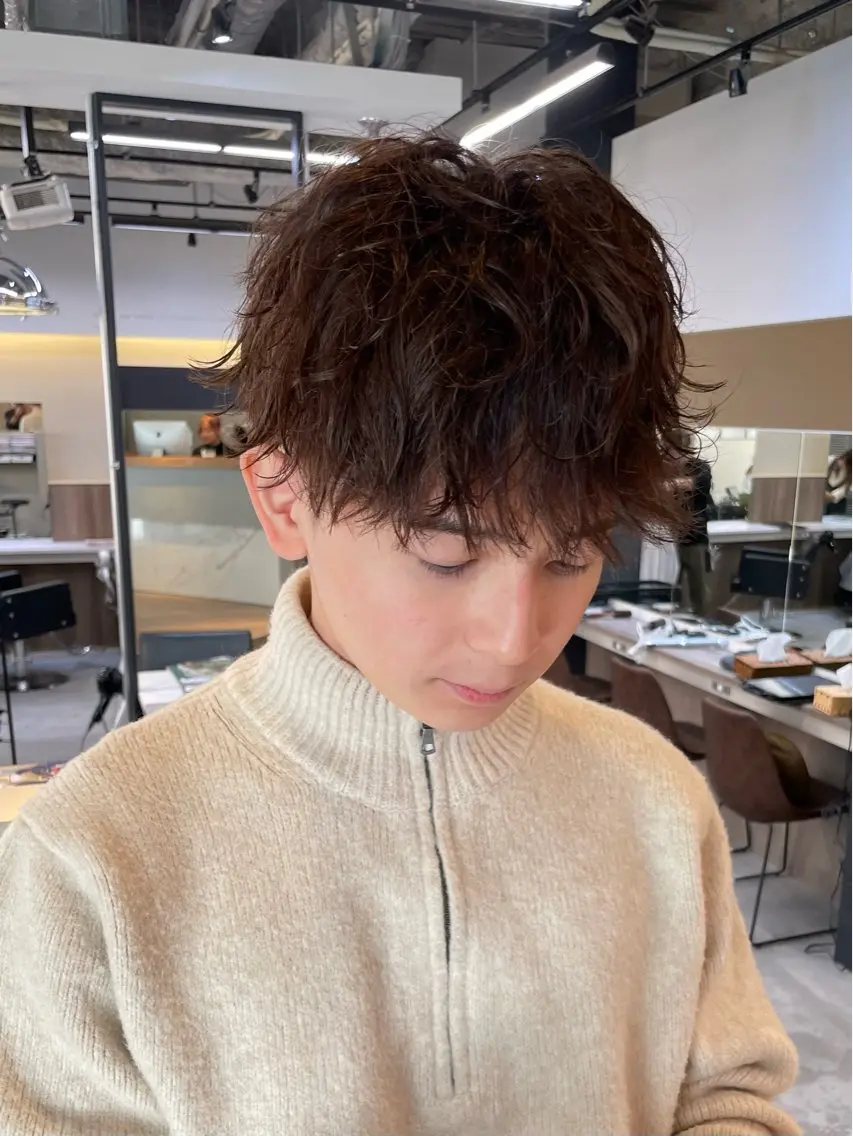 パーマ メンズ メンズパーマ スパイラルパーマ カット パーマ 福永速人 /メンズパーマのヘアスタイル