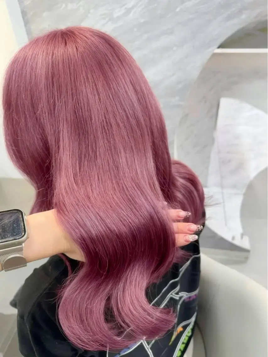 セミロング ヘアカラー 韓国ヘア‎🪽 あんじぇ‎🤍池袋のヘアスタイル