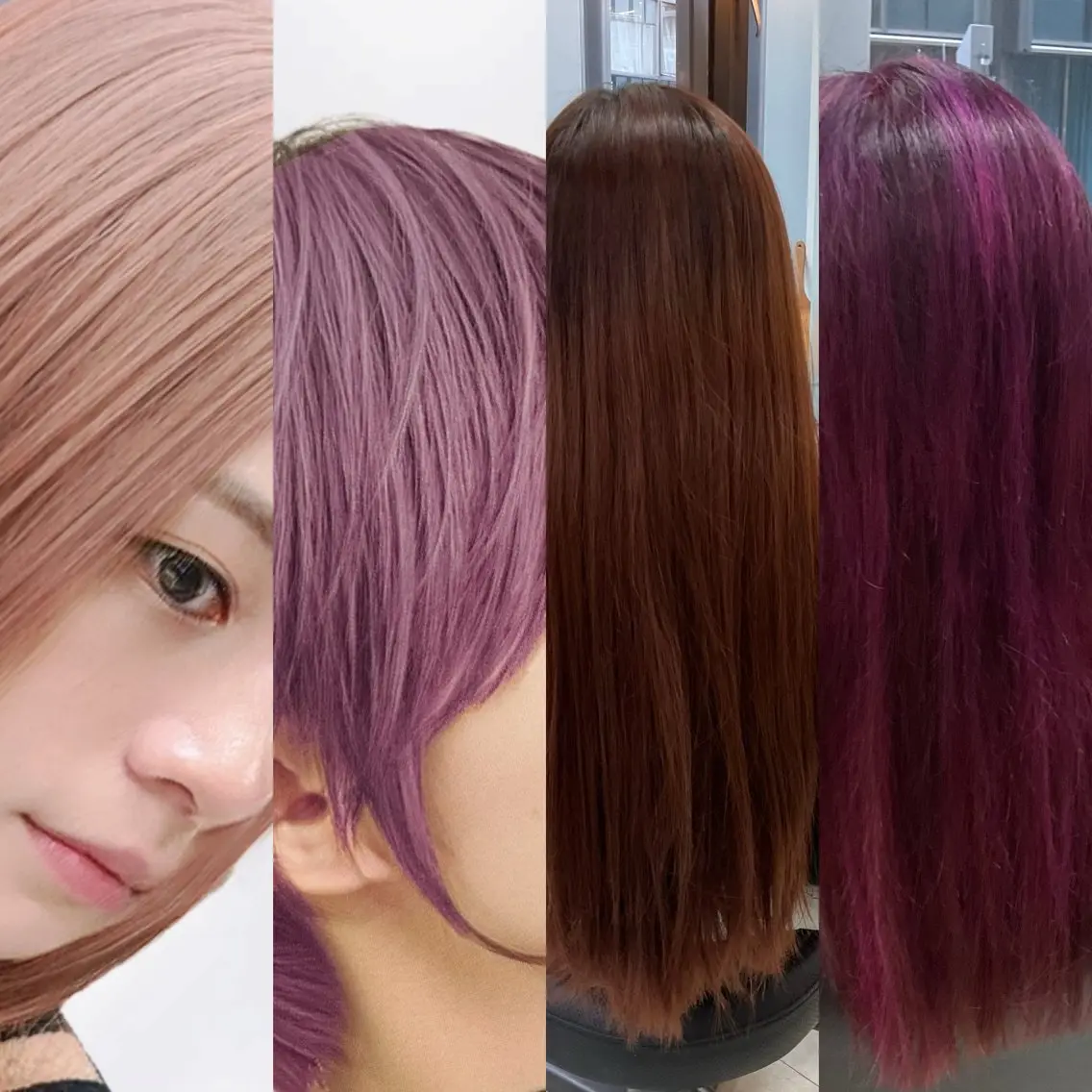 カラー ピンクカラー レッドカラー au美容室 栄矢場町のヘアスタイル