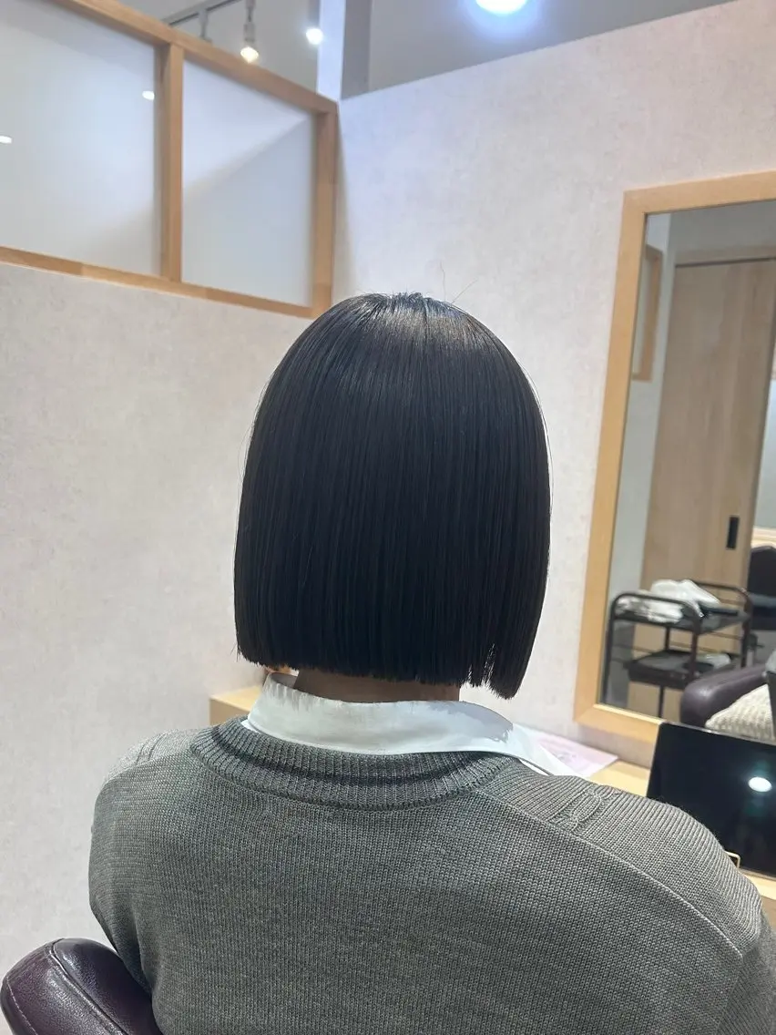 ミディアム ボブ Mao 🎀bob Oliveカラー🌿のヘアスタイル