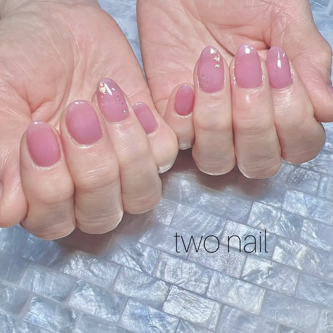 ネイル ネイルチップ ホワイト ハンドネイル two nailのネイルデザイン