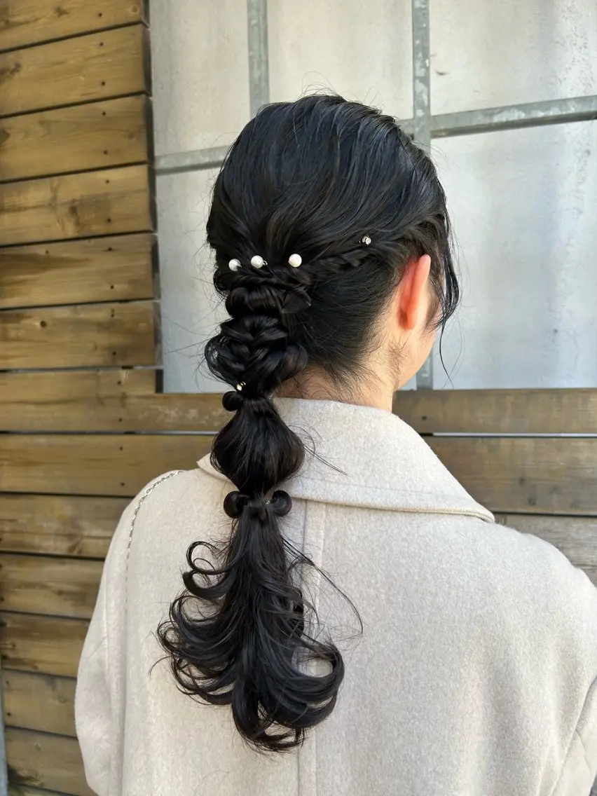 ロング ヘアアレンジ ヘアセット 横浜カラー/ブリーチ SAKI💫のヘアスタイル