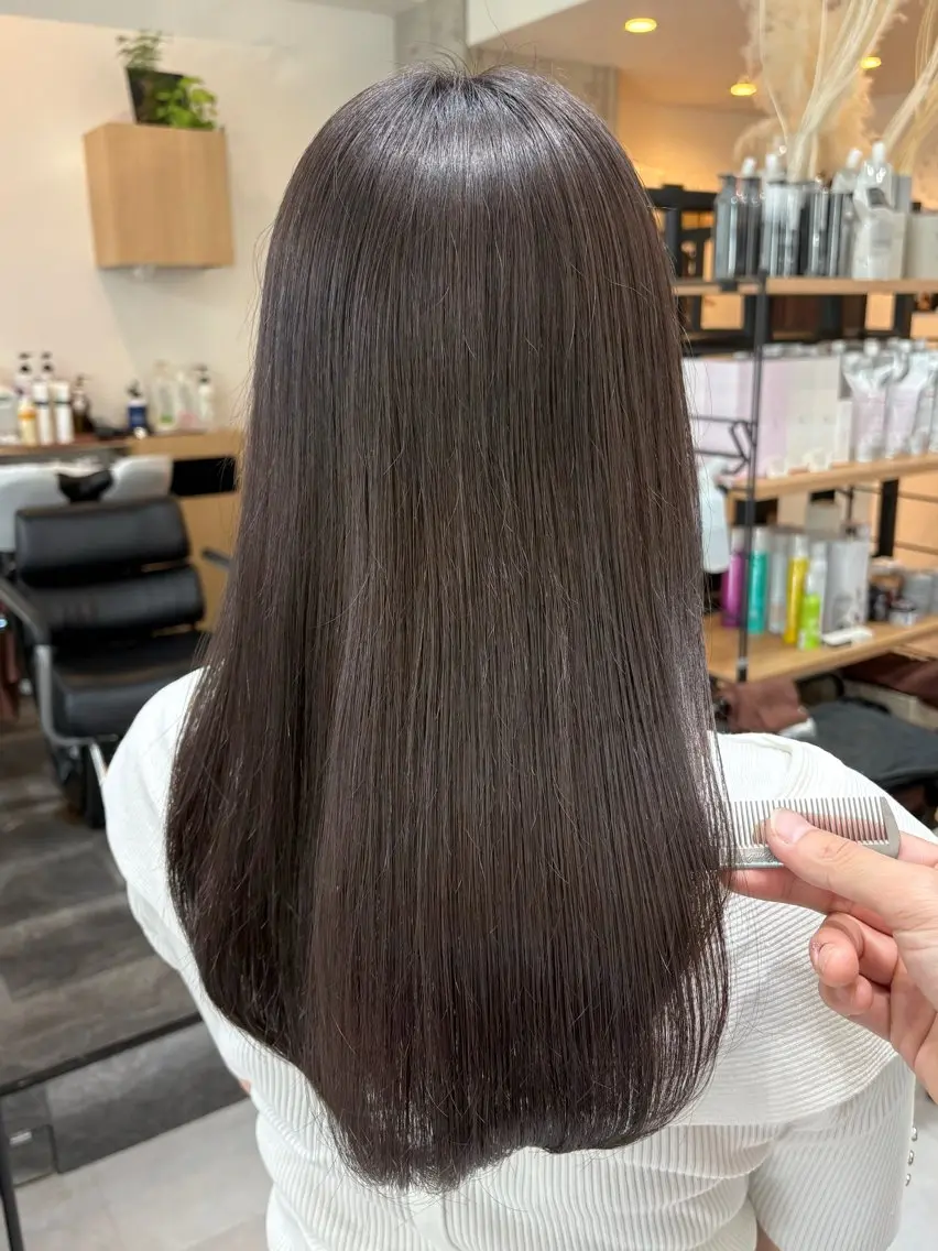 ロング カラー うる艶カラー/恵比寿 ベージュ/丸山陽平のヘアスタイル