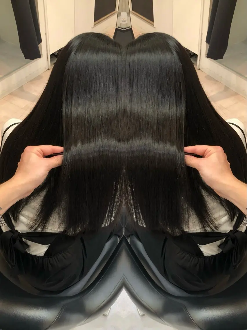 ロング カラー 縮毛矯正 トリートメント 🩵レイヤー✖︎ 髪質改善🩵リョウヤのヘアスタイル