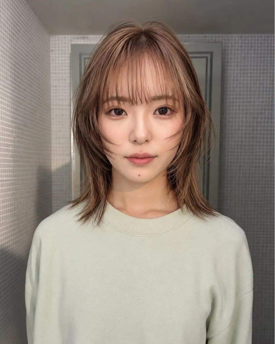 ミディアム カラー ブリーチ デザインカラー ハイトーンカラー カット ヘアカラー トリートメント 小田 晃瑛のヘアスタイル