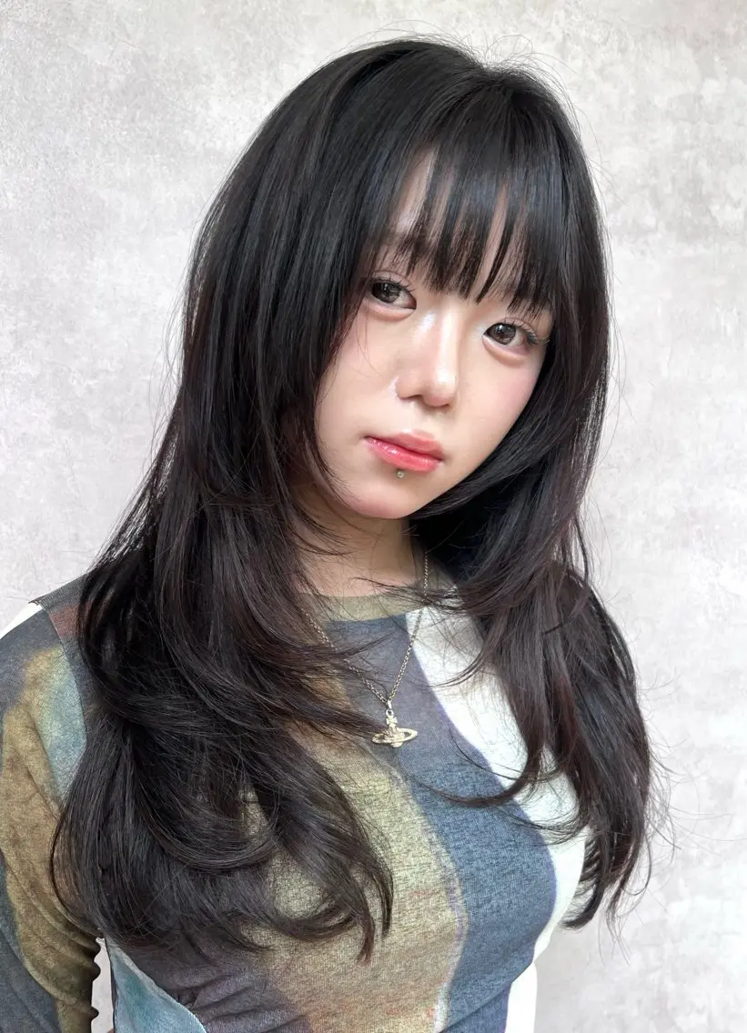 ロング カット ヘアカラー トリートメント 🌿ダブルカラー/ 表参道/中村渓太のヘアスタイル