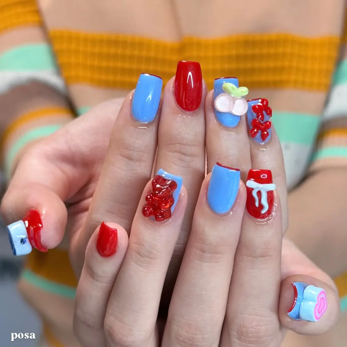 ネイル シンプルネイル ハンドネイル posa nail モエミのネイルデザイン