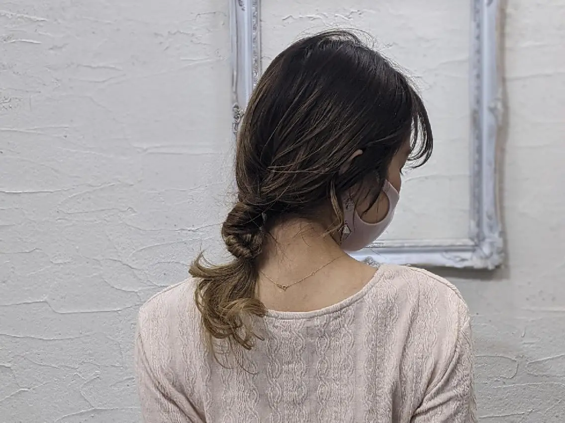 セミロング ヘアアレンジ HIKARI＠ Ruheplatzのヘアスタイル