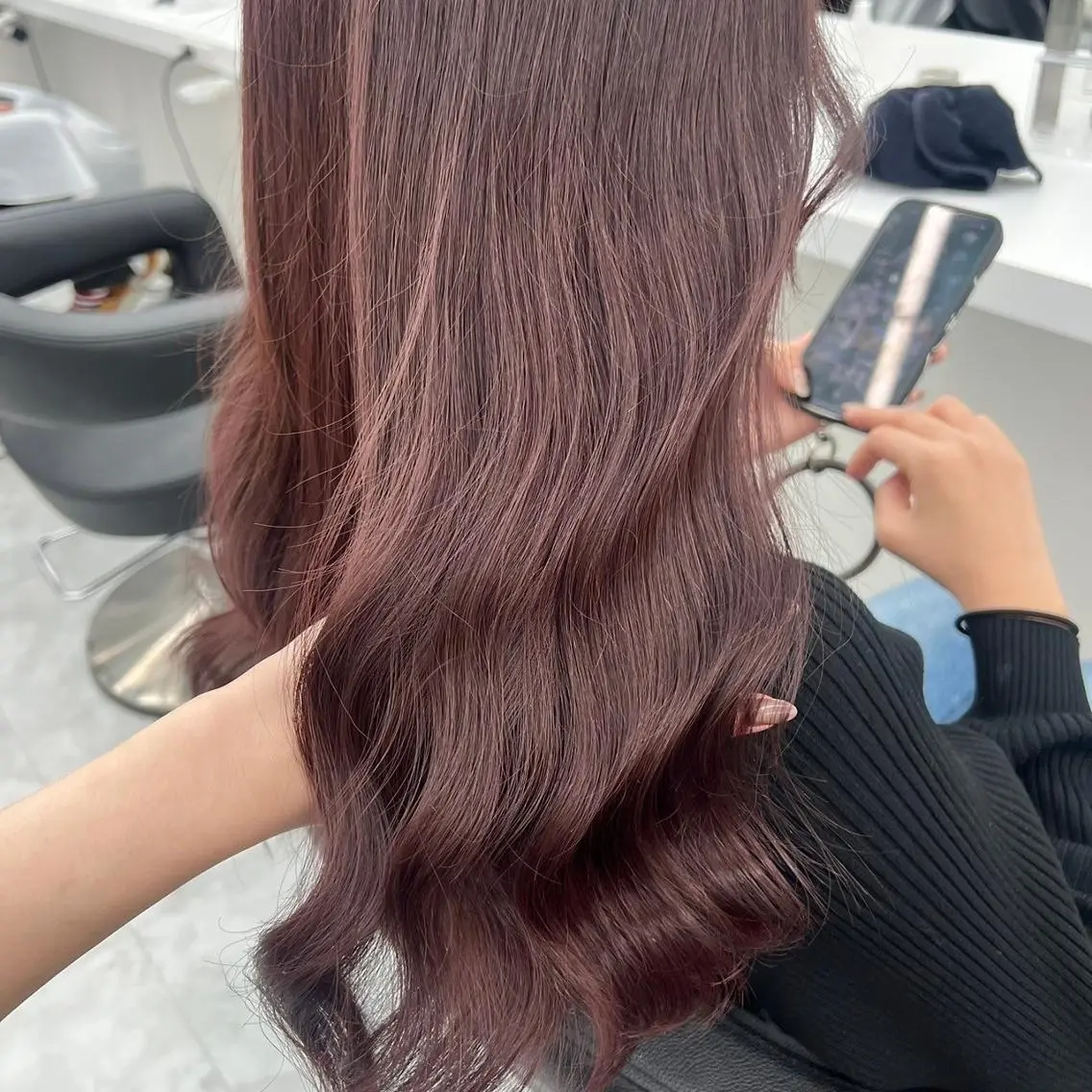 ロング カラー ヘアアレンジ ベージュ×レイヤー 🤎横浜/miu🤎のヘアスタイル