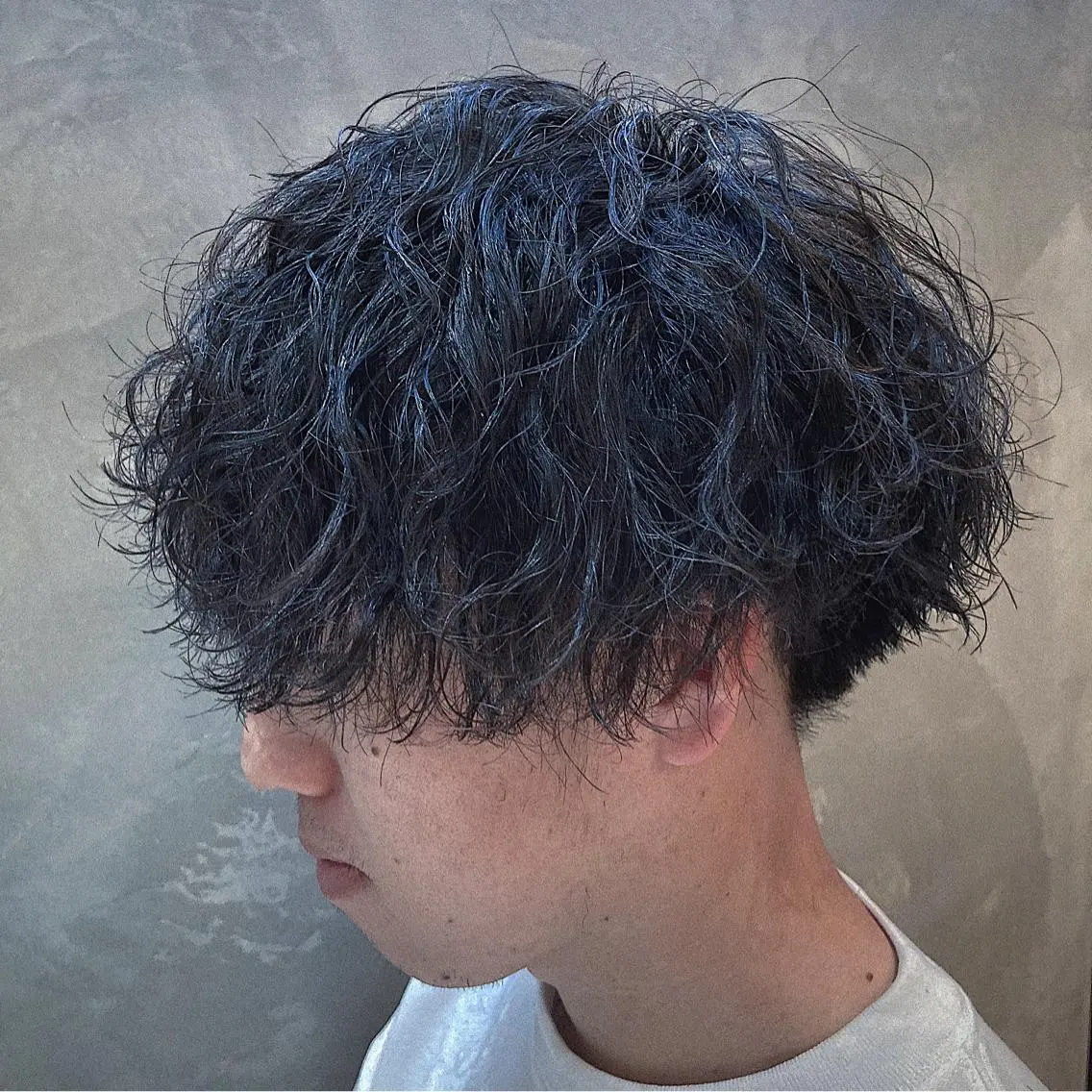 ショート パーマ メンズ マッシュ 波巻きスパイラルパー マ/シャドウパーマ駿のヘアスタイル