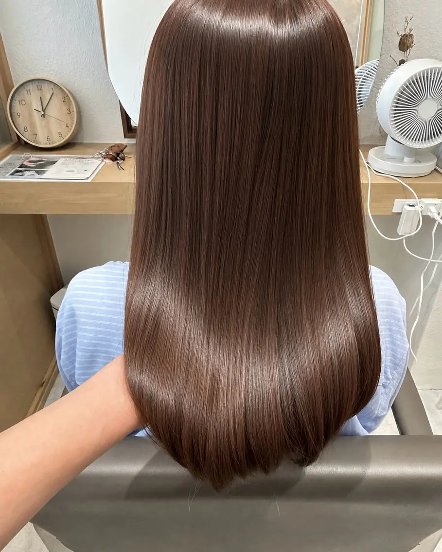 ロング ケアカラー トリートメント トリートメント 久木原 ゆりのヘアスタイル