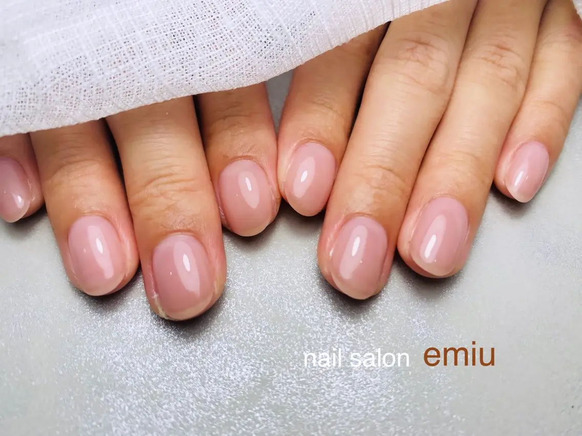 ネイル ジェルネイル ピンク emiu petiteのネイルデザイン