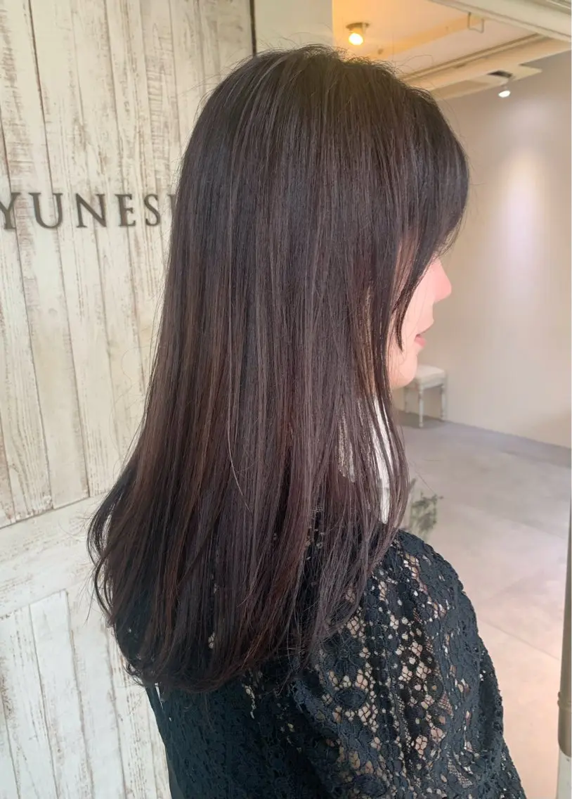 ロング カラー ヘアアレンジ グレージュ ラベンダーカラー ラベンダーグレージュ ラベンダーグレー ロング 似合わせhair🔸 アサダ タカコ🔸のヘアスタイル